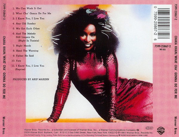 Chaka Khan  What Cha Gonna Do For Me : Back